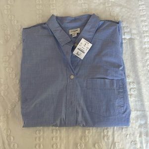 J. Crew Factory Blue collared long sleeve button down. Size M. New with Tags.